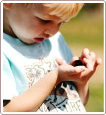 teaching-children-to-garden-boy-holding-bug-1