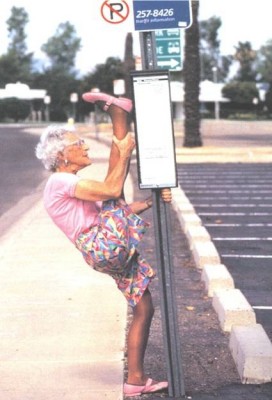 granny with flexibility